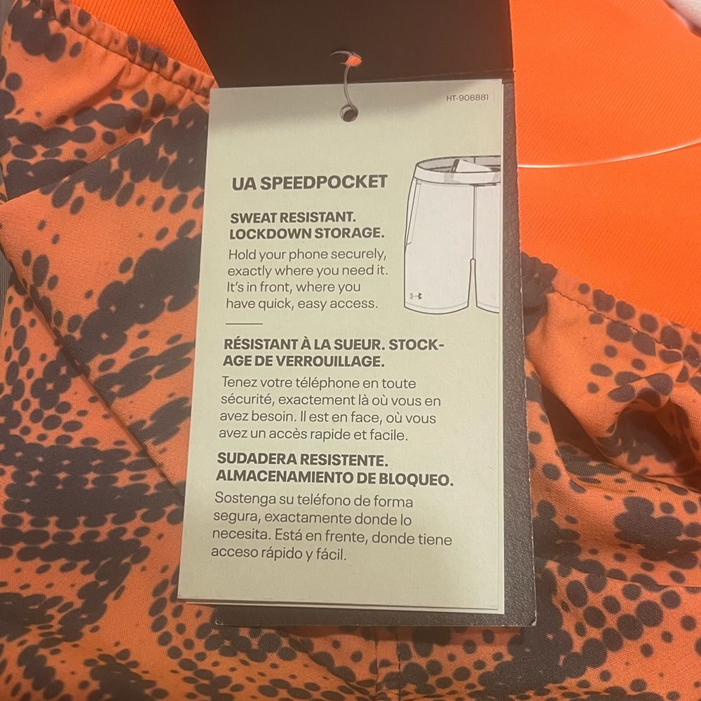 NWT Under Armour Men's Small Orange UA Launch Elite 5” Running Print Shorts - Picture 3 of 6